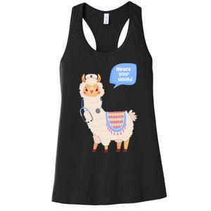 Alpaca Your Wound Cute Llama Wound Care Nurse Gift Women's Racerback Tank