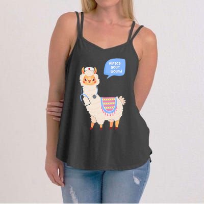 Alpaca Your Wound Cute Llama Wound Care Nurse Gift Women's Strappy Tank