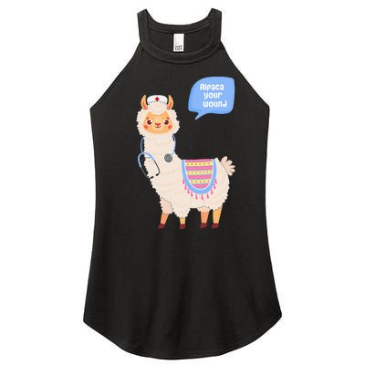 Alpaca Your Wound Cute Llama Wound Care Nurse Gift Women's Perfect Tri Rocker Tank