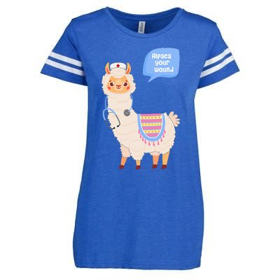 Alpaca Your Wound Cute Llama Wound Care Nurse Gift Enza Ladies Jersey Football T-Shirt