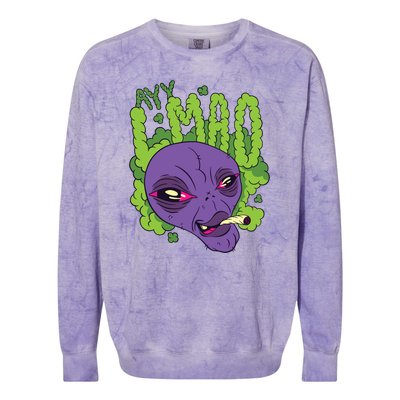 Ayy Lmao Marijuana Alien Colorblast Crewneck Sweatshirt