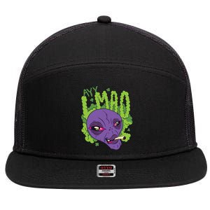 Ayy Lmao Marijuana Alien 7 Panel Mesh Trucker Snapback Hat