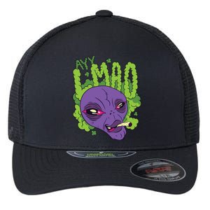 Ayy Lmao Marijuana Alien Flexfit Unipanel Trucker Cap