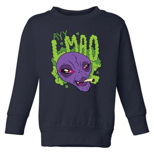 Ayy Lmao Marijuana Alien Toddler Sweatshirt