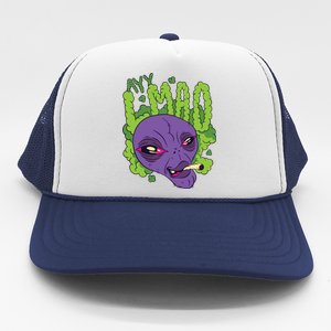 Ayy Lmao Marijuana Alien Trucker Hat