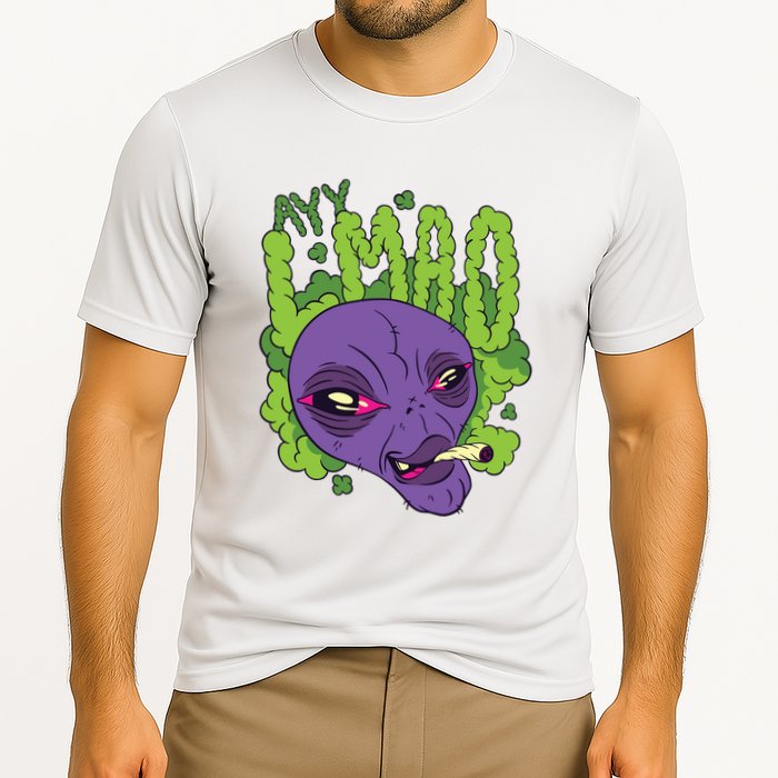 Ayy Lmao Marijuana Alien Performance Shirt