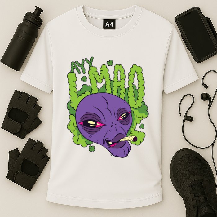 Ayy Lmao Marijuana Alien Performance Shirt