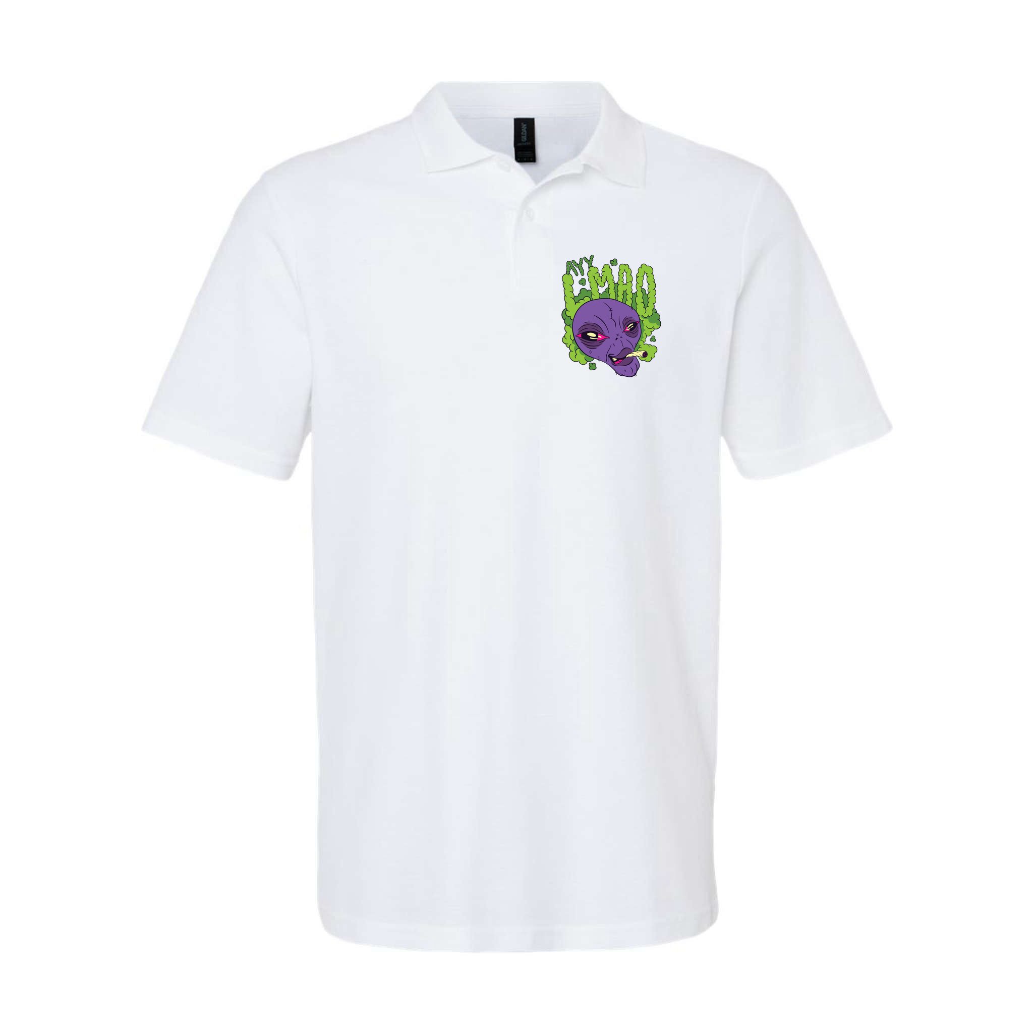 Ayy Lmao Marijuana Alien Polo