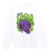 Ayy Lmao Marijuana Alien Premium Crewneck Sweatshirt