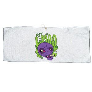 Ayy Lmao Marijuana Alien Large Microfiber Waffle Golf Towel