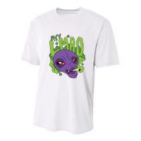 Ayy Lmao Marijuana Alien Youth Performance Sprint T-Shirt
