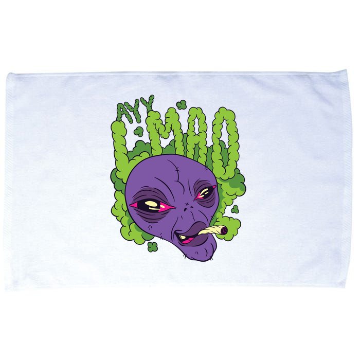 Ayy Lmao Marijuana Alien Microfiber Hand Towel