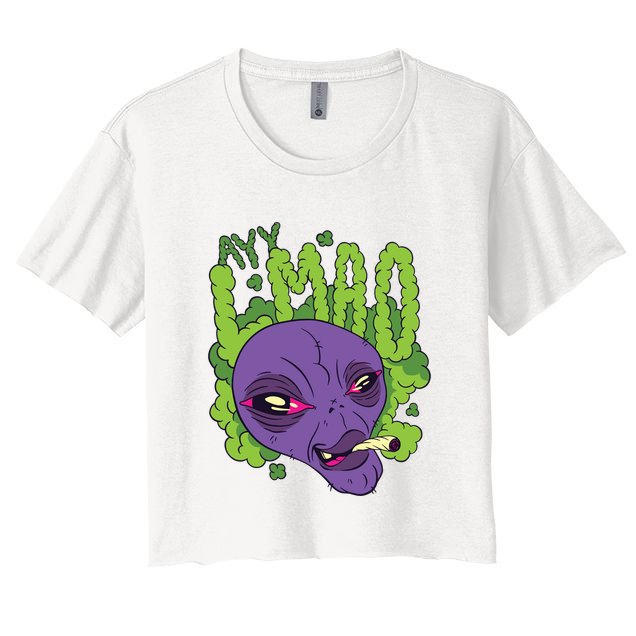 Ayy Lmao Marijuana Alien Crop Top