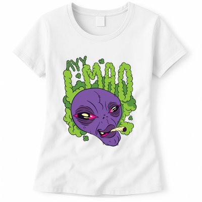 Ayy Lmao Marijuana Alien Womens T-Shirt