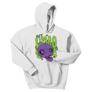 Ayy Lmao Marijuana Alien Kids Hoodie