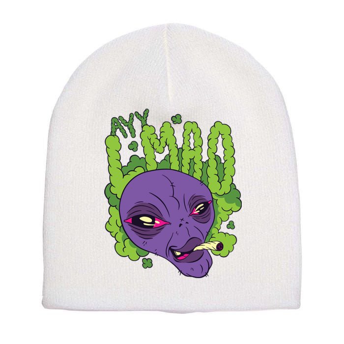 Ayy Lmao Marijuana Alien Short Acrylic Beanie