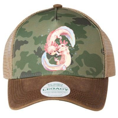 Axolotl Ying Yang Legacy Tie Dye Trucker Hat