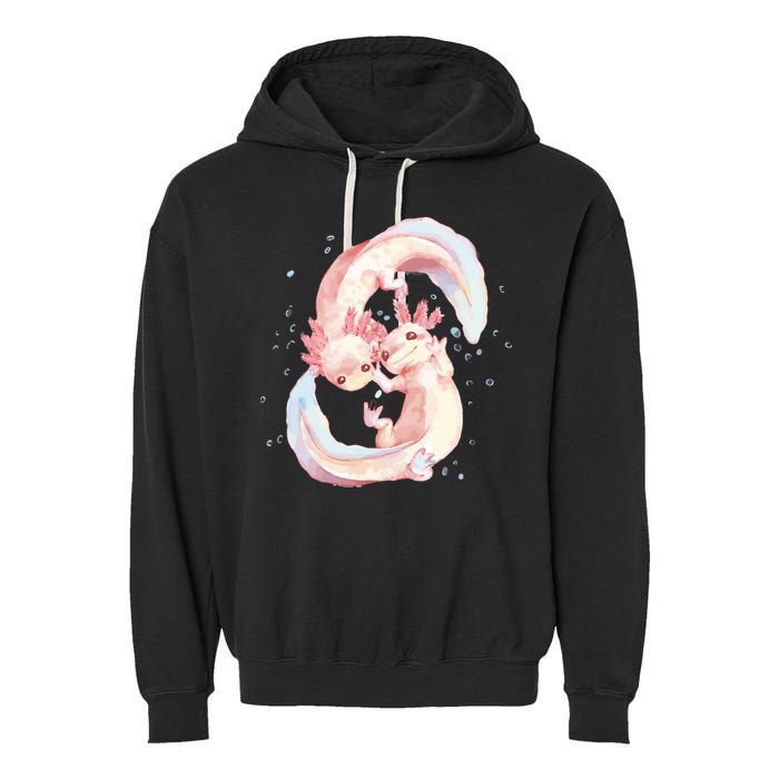 Axolotl Ying Yang Garment-Dyed Fleece Hoodie