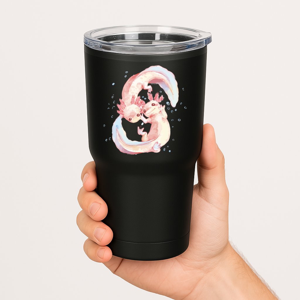 Axolotl Ying Yang Tumbler