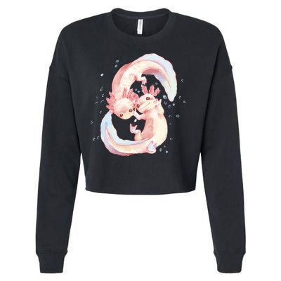 Axolotl Ying Yang Cropped Pullover Crew