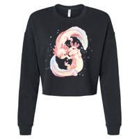 Axolotl Ying Yang Cropped Pullover Crew