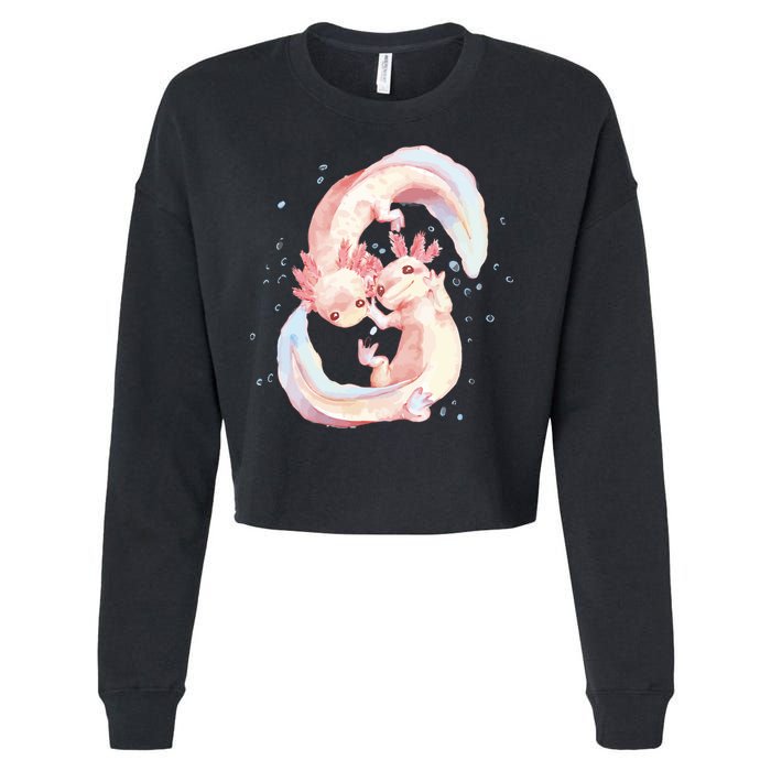 Axolotl Ying Yang Cropped Pullover Crew