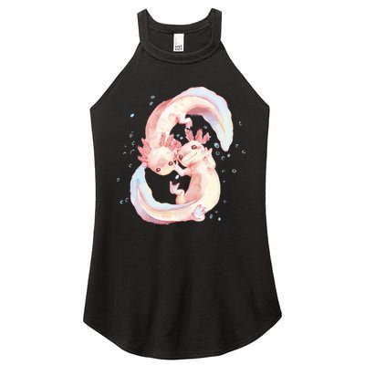 Axolotl Ying Yang Women's Perfect Tri Rocker Tank