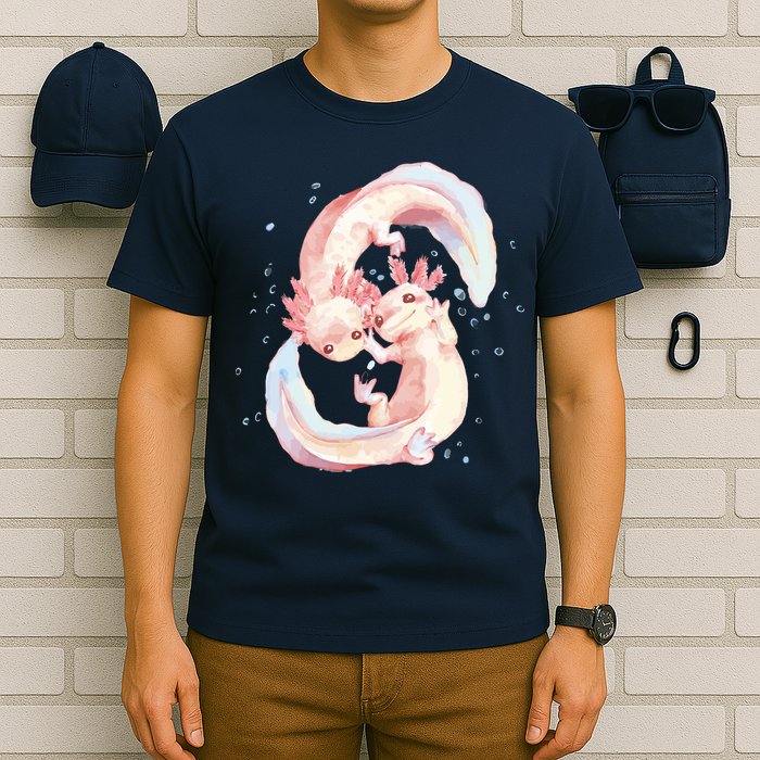 Axolotl Ying Yang T-Shirt