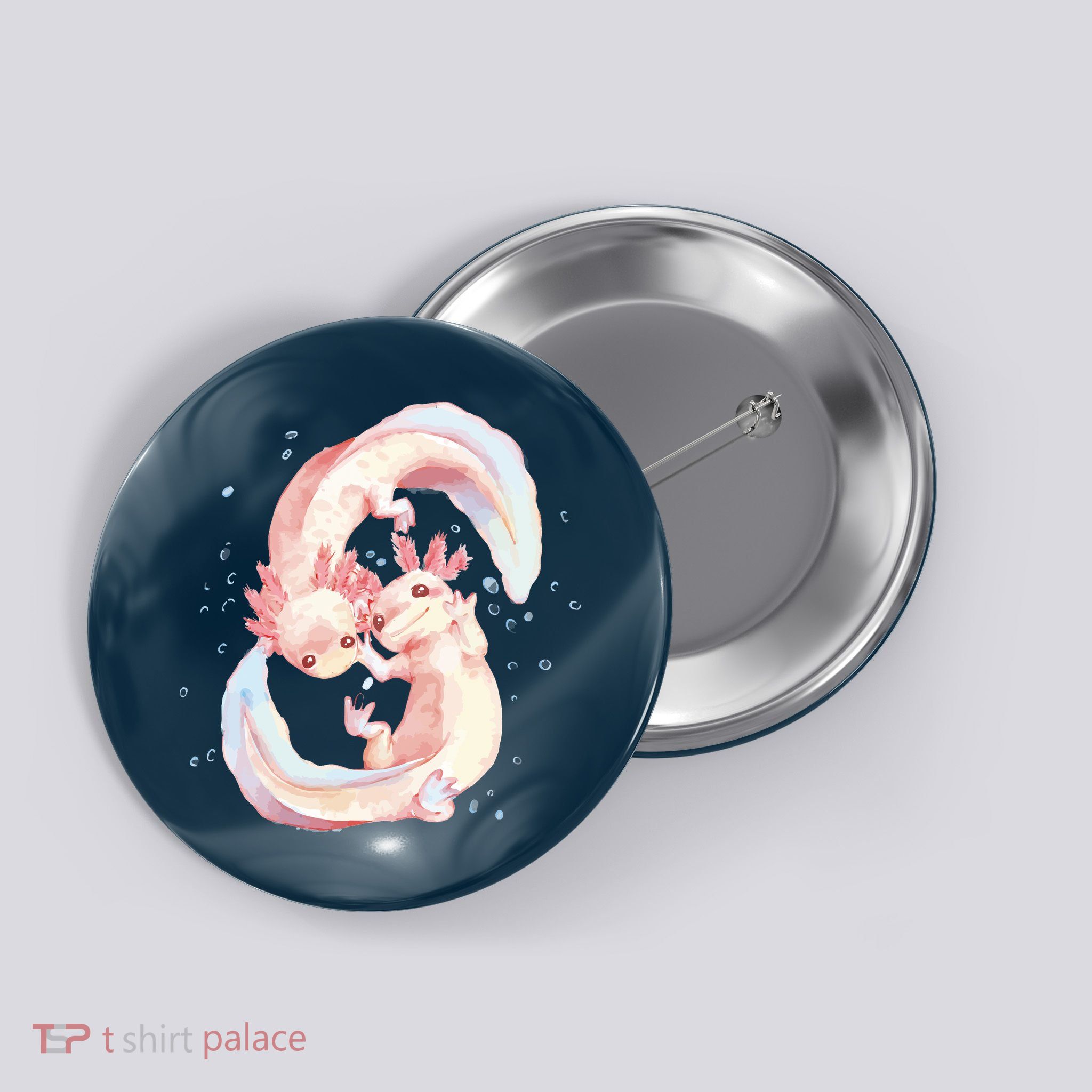 Axolotl Ying Yang Button