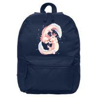 Axolotl Ying Yang 16 in Basic Backpack