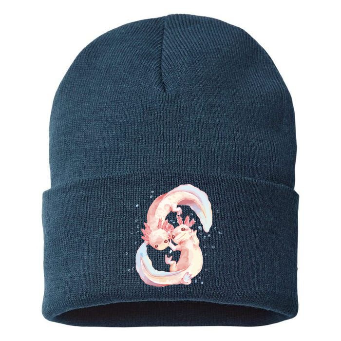 Axolotl Ying Yang Sustainable Knit Beanie