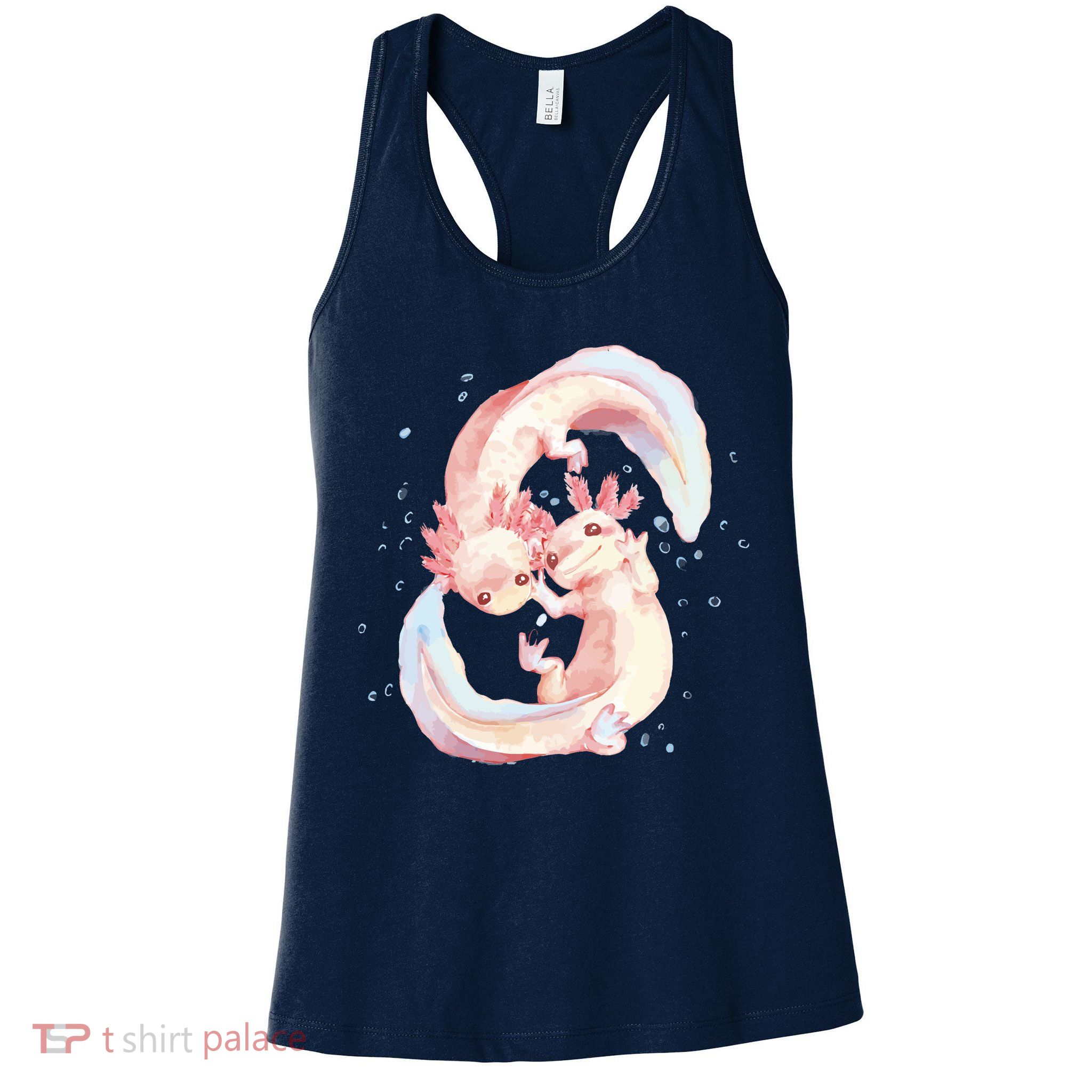Axolotl Ying Yang Womens Tank Top