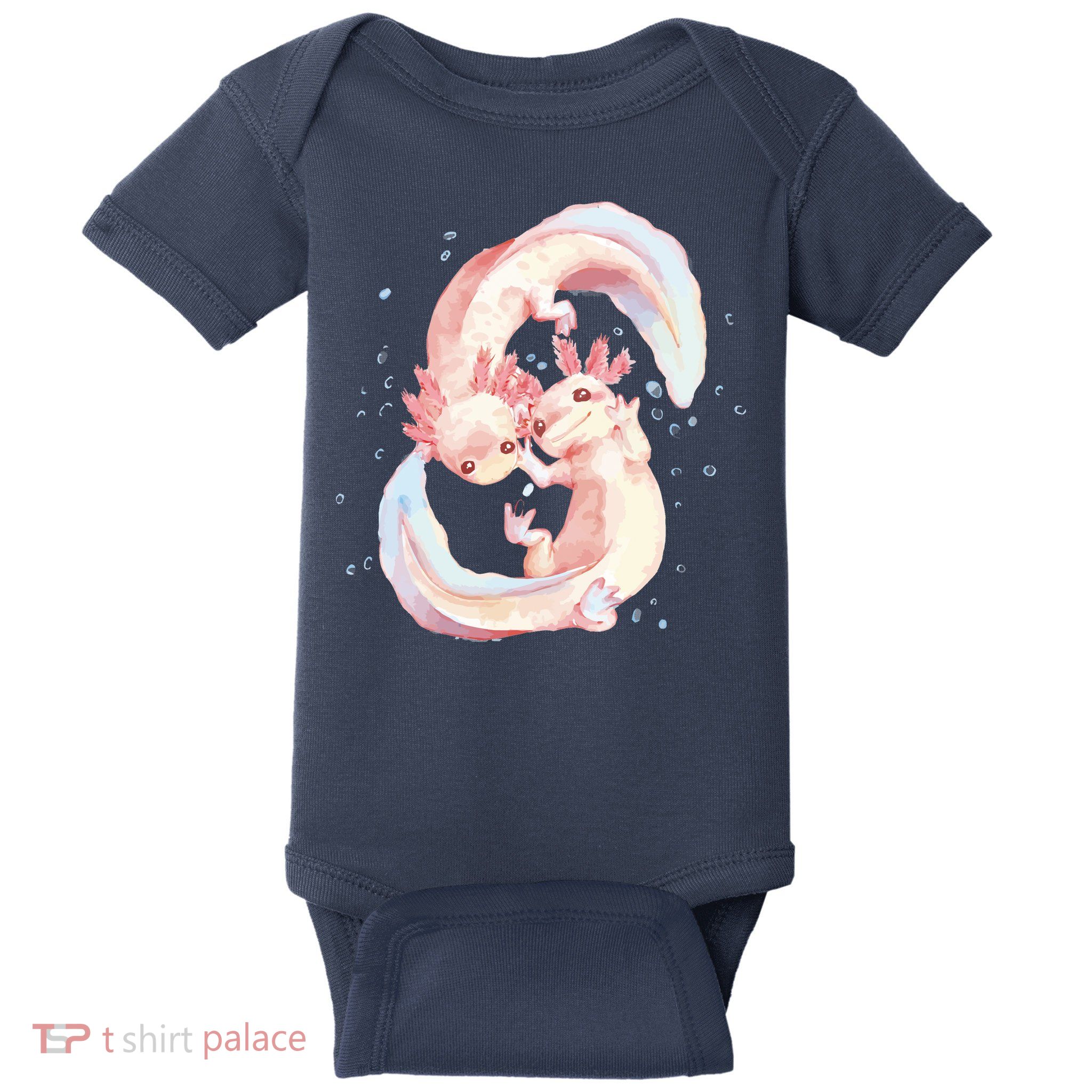 Axolotl Ying Yang Baby Bodysuit