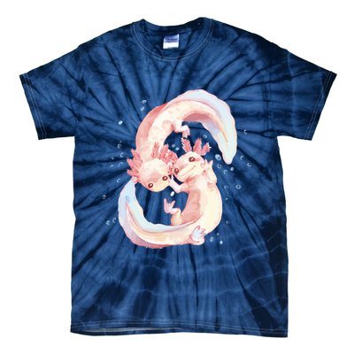 Axolotl Ying Yang Tie-Dye T-Shirt