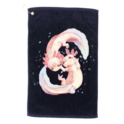 Axolotl Ying Yang Golf Towel
