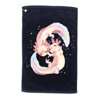 Axolotl Ying Yang Golf Towel