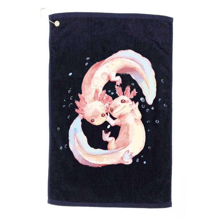 Axolotl Ying Yang Golf Towel