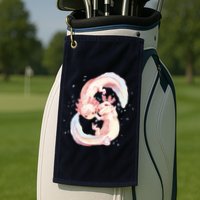 Axolotl Ying Yang Golf Towel
