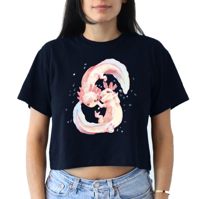 Axolotl Ying Yang Crop Top