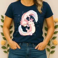 Axolotl Ying Yang Womens T-Shirt