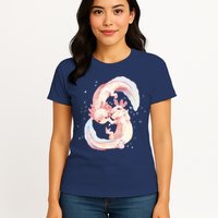 Axolotl Ying Yang Womens T-Shirt