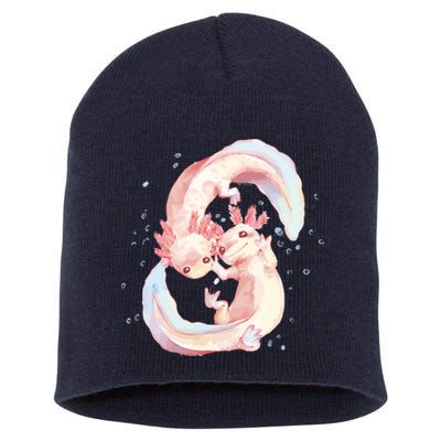 Axolotl Ying Yang Short Acrylic Beanie