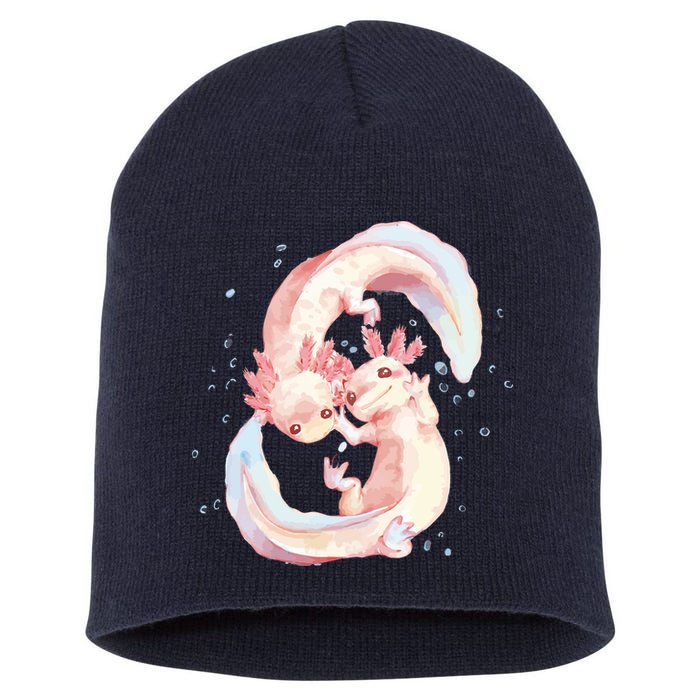 Axolotl Ying Yang Short Acrylic Beanie