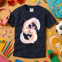 Axolotl Ying Yang Kids T-Shirt