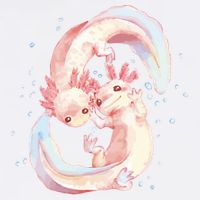 Axolotl Ying Yang Garment-Dyed Sweatshirt