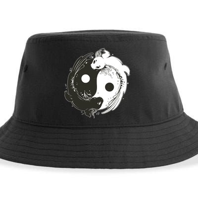 Axolotl Yin Yang Sustainable Bucket Hat