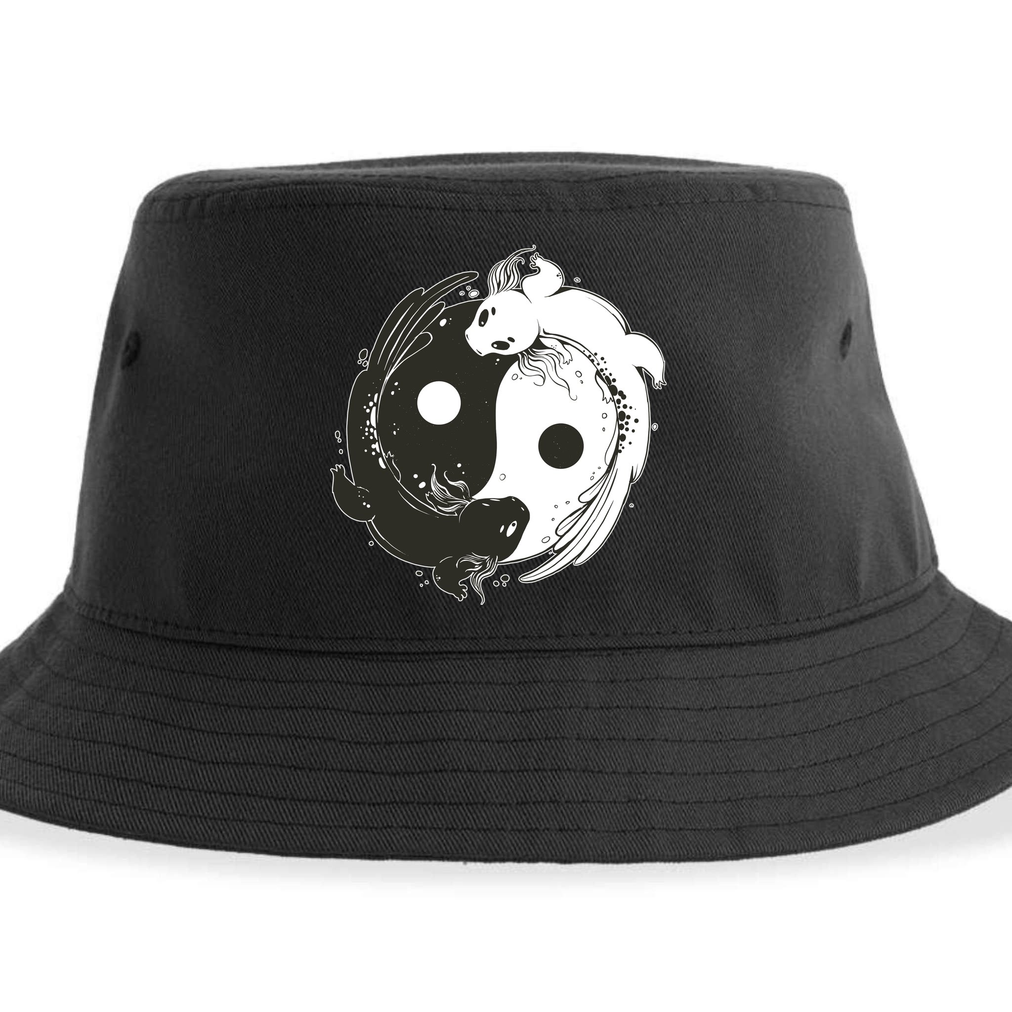 Axolotl Yin Yang Sustainable Bucket Hat