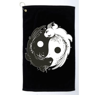 Axolotl Yin Yang Golf Towel