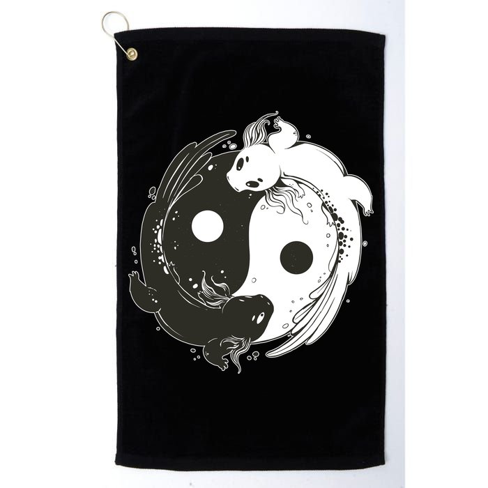 Axolotl Yin Yang Golf Towel