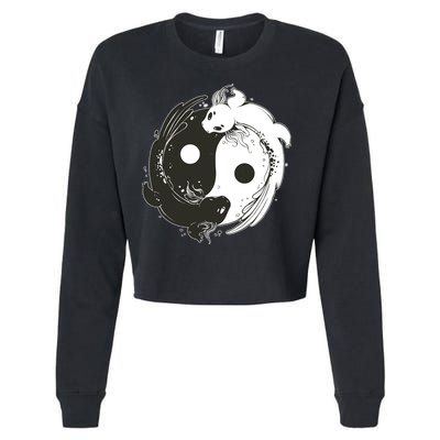 Axolotl Yin Yang Cropped Pullover Crew